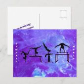Gymnastik Galaxie Gymnast Postkarte (Vorne/Hinten)