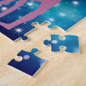 Gymnastik Galaxy Lila Türkis Personalisiert Puzzle (Seite)