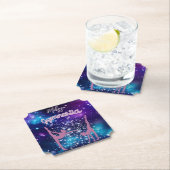 Gymnastik Galaxy Lila Türkis Personalisiert Untersetzer (Vor Ort)