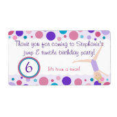 Gymnastik Gastgeschenk Labels Lila & rosa (Vorne)