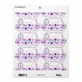 Gymnastik Gastgeschenk Labels Lila & rosa (Vorne)