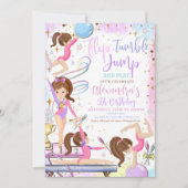 Gymnastik Geburtstag Einladung Party Gymnastik (Vorderseite)