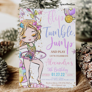 Gymnastik Geburtstag Einladung Party Gymnastik