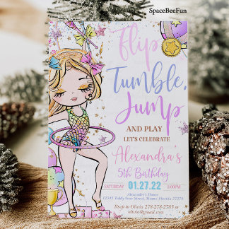 Gymnastik Geburtstag Einladung Party Gymnastik