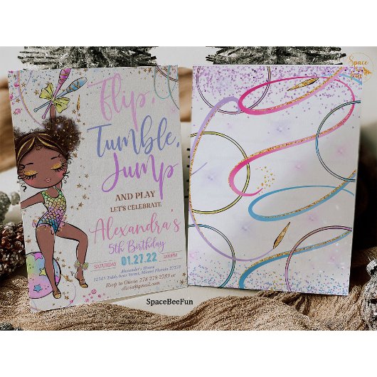 Gymnastik Geburtstag Einladung Party Gymnastik