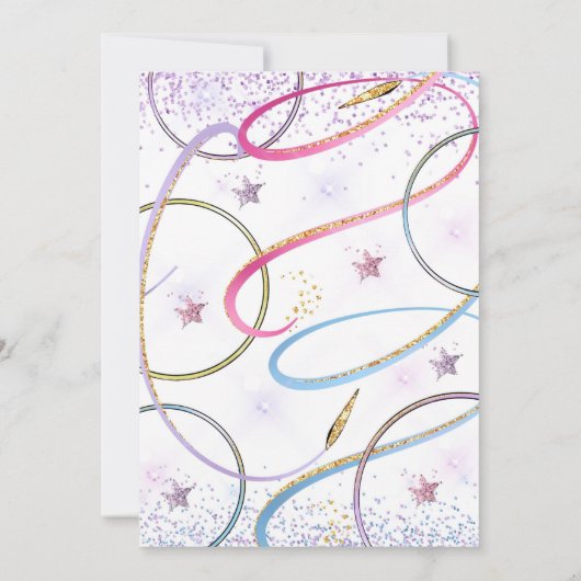 Gymnastik Geburtstag Einladung Party Gymnastik (Rückseite)