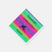 Gymnastik Geburtstag Rainbow Sparkle 50 Napkins Serviette (Ecke)