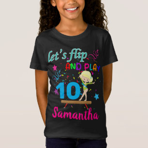 Gymnastik Geburtstag Umdreh Custom T-Shirt