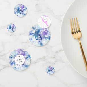 Gymnastik Geburtstag Uneven Bars Wasserfarbe Konfetti