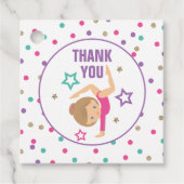 Gymnastik Geburtstag Vielen Dank Geschenkanhänger (Vorderseite)