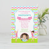 Gymnastik-Geburtstags-Party Einladungen (Stehend Vorderseite)