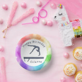 Gymnastik Geburtstagsbilanz Wasserfarbenpräparat Pappteller (Party)