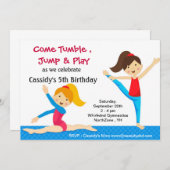 Gymnastik Geburtstagseinladungen Einladung (Vorne/Hinten)