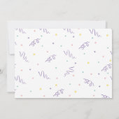 Gymnastik Geburtstagsfeier Einladung mit Pinwheels (Rückseite)