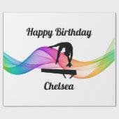 Gymnastik Geburtstagskorrektur Geschenkpapier (Flach)