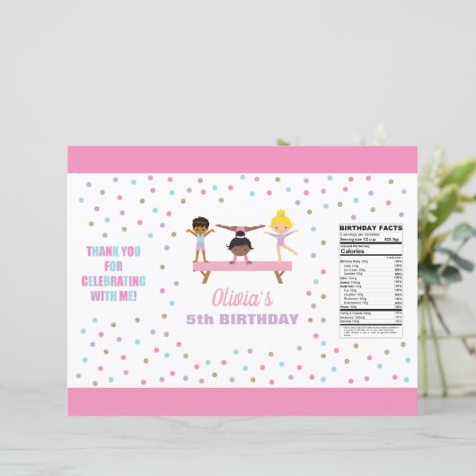 Gymnastik Geburtstagspacker (Stehend Vorderseite)