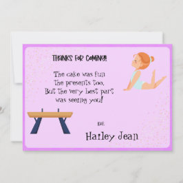 Gymnastik Geburtstagsparty Danke Karte