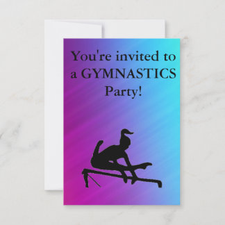 Gymnastik Geburtstagsparty Einladung