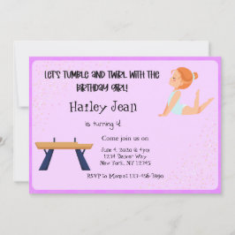 Gymnastik Geburtstagsparty Einladung