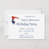 Gymnastik Geburtstagsparty Einladung (Rückseite)