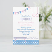 Gymnastik Geburtstagsparty Einladung (Stehend Vorderseite)