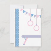 Gymnastik Geburtstagsparty Einladung (Rückseite)