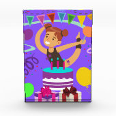 Gymnastik Geburtstagsparty Fotoblock (Vorderseite)