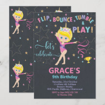 Gymnastik Geburtstagsparty Kurz Blonde Hair Girl