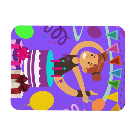 Gymnastik Geburtstagsparty Magnet (Horizontal)