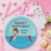 Gymnastik Geburtstagsparty Niedliche Custom Kids Pappteller (Party)