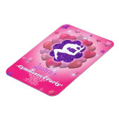 Gymnastik Geburtstagsparty Pink Lila Einladung Magnet (Linke Seite)