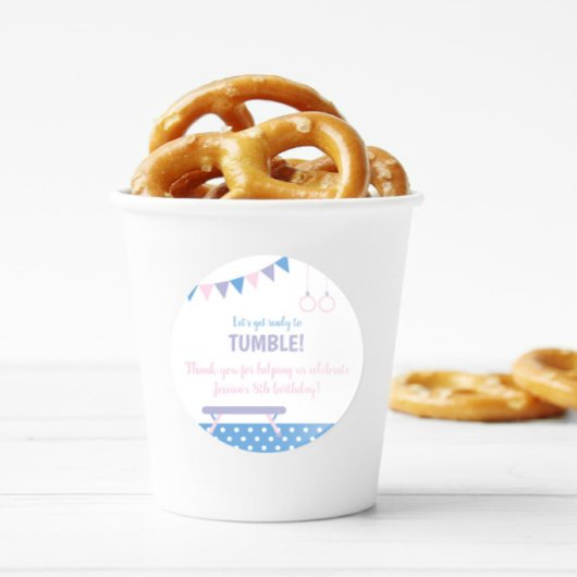 Gymnastik Geburtstagsparty Runder Aufkleber