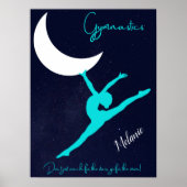 Gymnastik geht auf das Mondplakat Poster (Vorne)