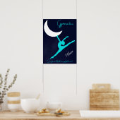 Gymnastik geht auf das Mondplakat Poster (Küche)