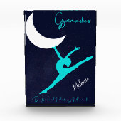 Gymnastik geht auf den Mond Fotoblock (Vorderseite)