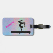 Gymnastik Gepäcktag - Personalisiert Gepäckanhänger (Rückseite horizontal)