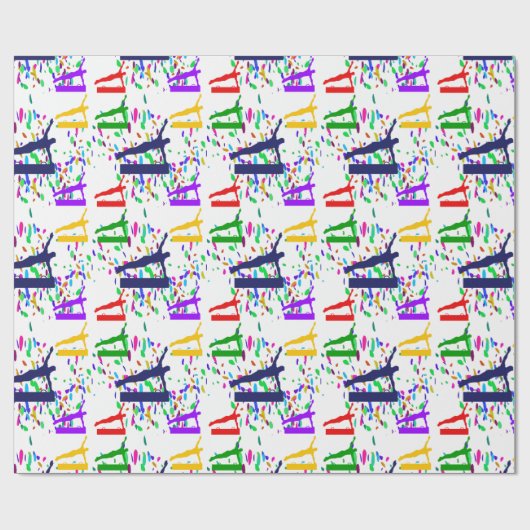 GYMNASTIK GESCHENKPAPIER (Flach)