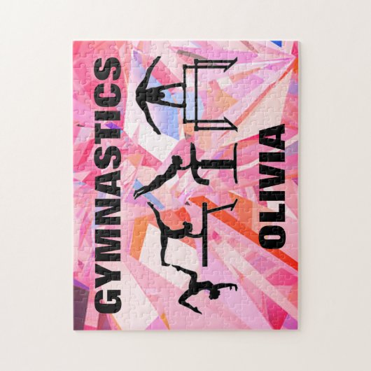 Gymnastik Getrenntes Abstraktes Rätsel mit Namen Puzzle (Vertikal)