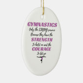 Gymnastik gibt dem starken Überlebensgymnastikgesc Keramik Ornament (Rechts)