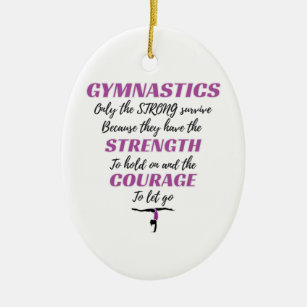 Gymnastik gibt dem starken Überlebensgymnastikgesc Keramik Ornament