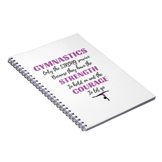 Gymnastik gibt dem starken Überlebensgymnastikgesc Notizblock (Rechte Seite)