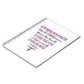 Gymnastik gibt dem starken Überlebensgymnastikgesc Notizblock (Linke Seite)