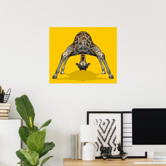 Gymnastik Giraffe Poster (Heimbüro)