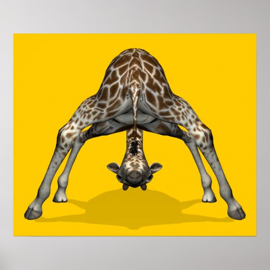 Gymnastik Giraffe Poster (Vorne)