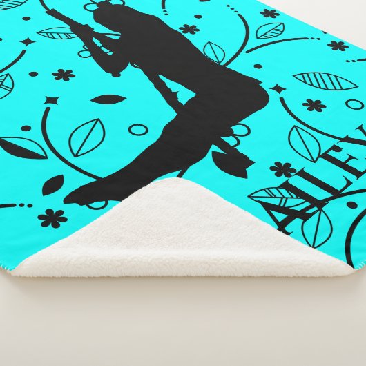 GYMNASTIK GIRL AUF ROPES AQUAMARIN BLANKET. SHERPADECKE (3/4)