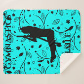 GYMNASTIK GIRL AUF ROPES AQUAMARIN BLANKET. SHERPADECKE (Vorderseite (Horizontal))