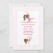 Gymnastik Girl Birthday Party Foto Einladung (Vorderseite)