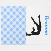 Gymnastik Girl Blissful in Blue Personalisiert Fleecedecke (Vorderseite (Horizontal))