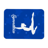Gymnastik Girl Blue Stars Magnet (Horizontal)