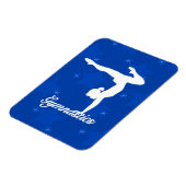 Gymnastik Girl Blue Stars Magnet (Linke Seite)